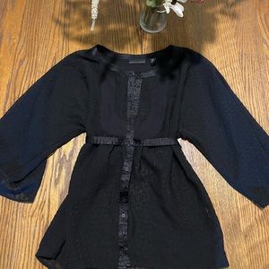 Small Apostrophe Sheer Blouse